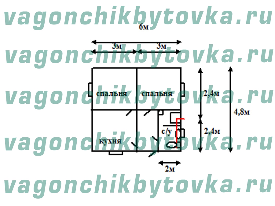 Дача модульная из БК 6м